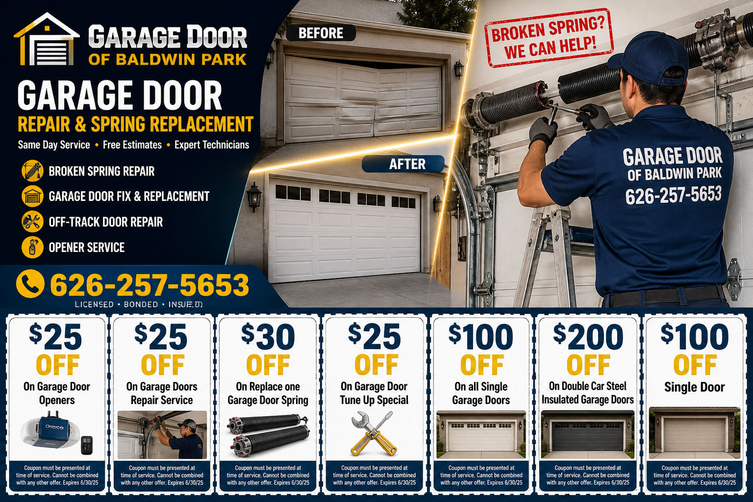 Garage Door of Baldwin Park 
